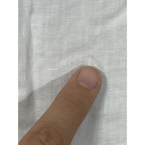 ForCynthia Beachwear 100% Linen Tank XL White Collar Pockets Cover Up - Picture 5 of 11